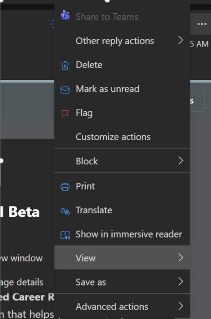 Finding the email headers